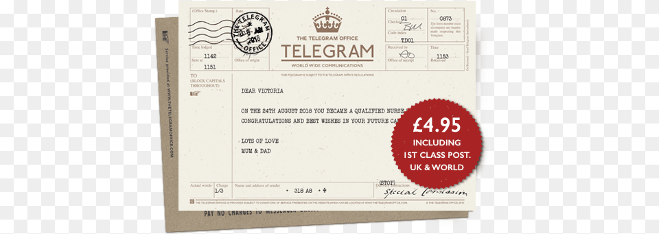 Congratulations Telegram The Telegram Office, Text, Document Png Image