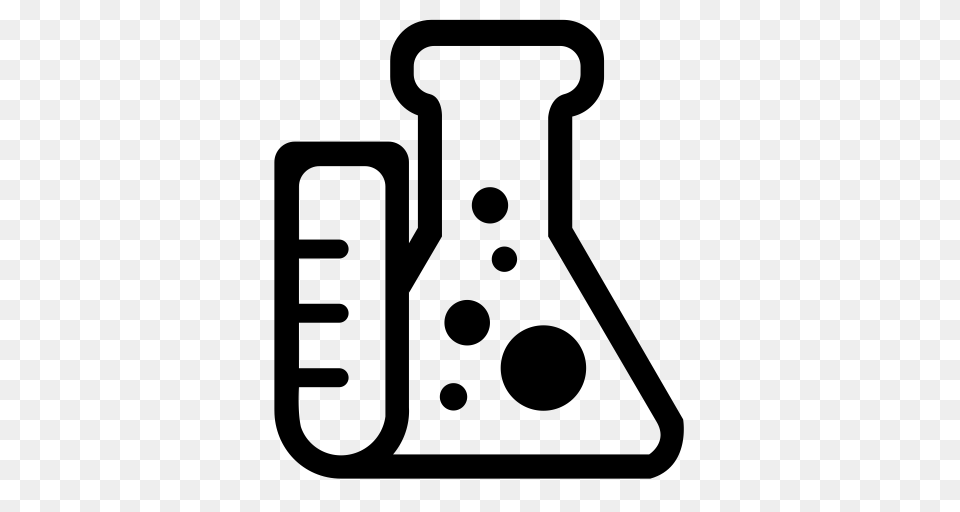 Conical Flask Culture Tube Lab Accessories Icon With, Gray Free Png Download