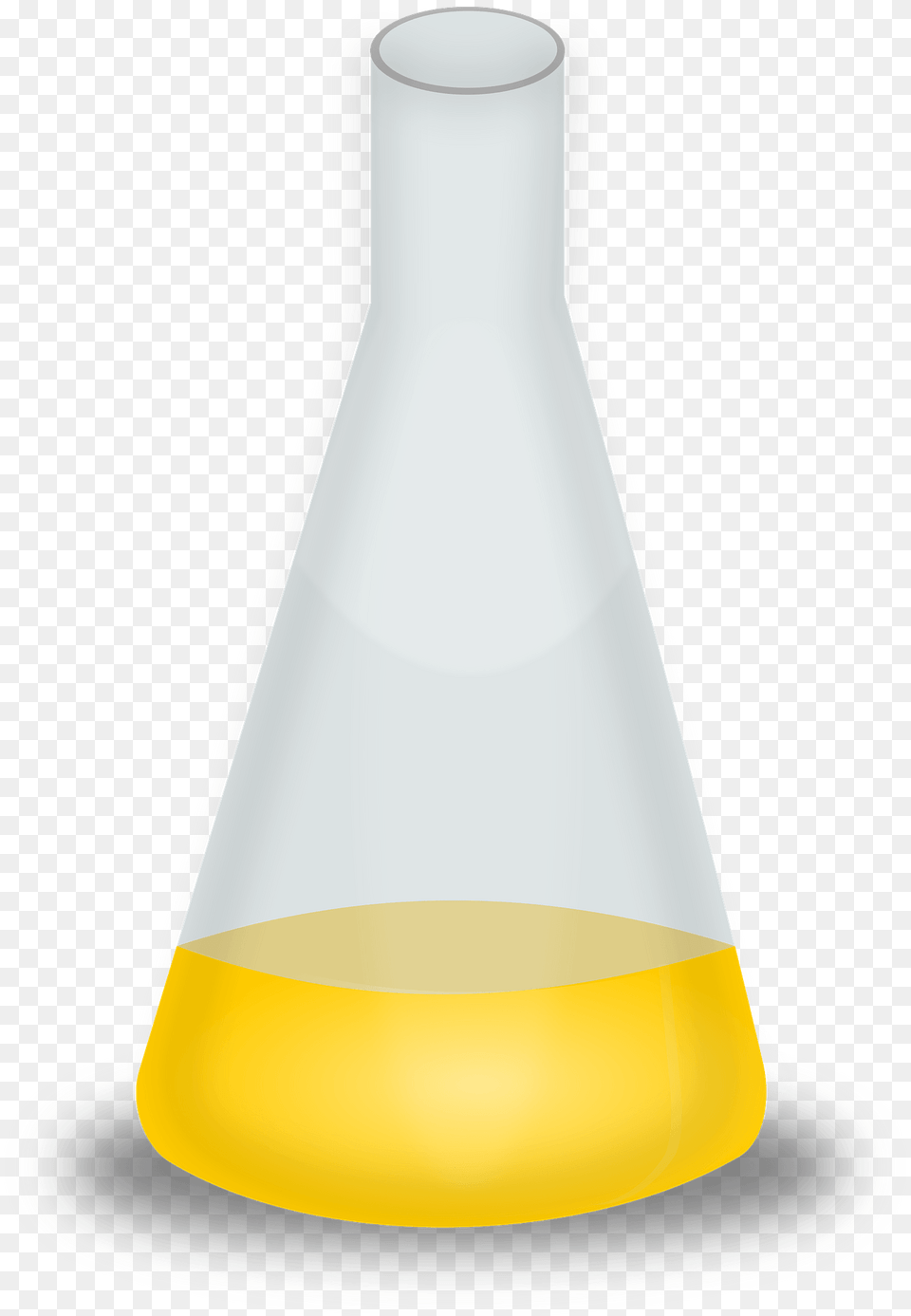 Conical Flask With Yellow Liquid Clipart, Cone Free Png Download