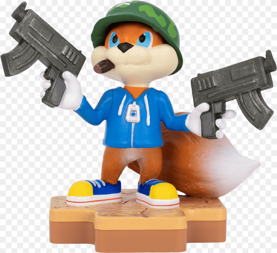 Conker Conker39s Bad Fur Day Figure, Figurine, Gun, Weapon, Firearm Free Png Download