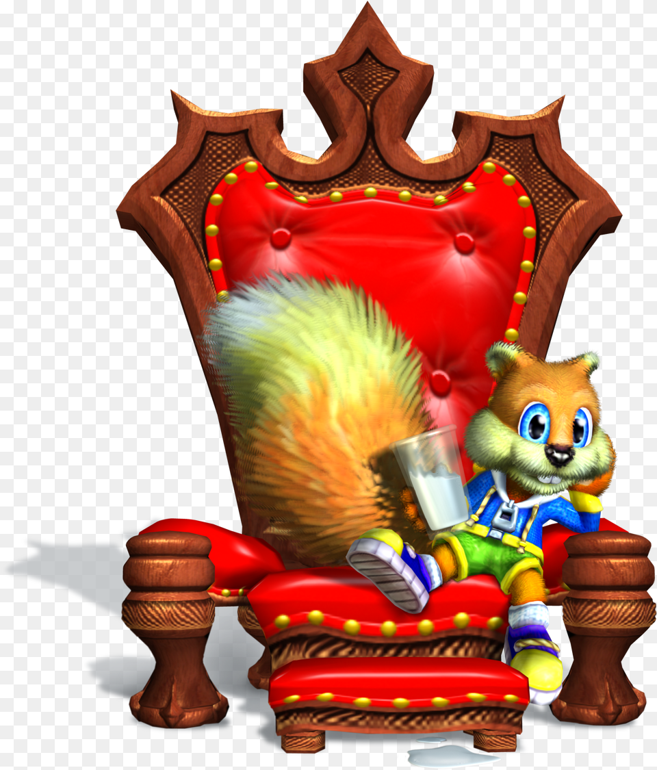Conker39s Bad Fur Day Wallpaper Hd, Furniture, Throne, Toy Png