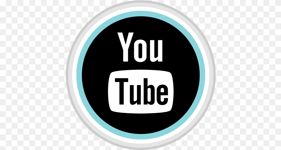 Connect Media Social Youtube Icon Youtube Logo Black, Sticker, Symbol Png