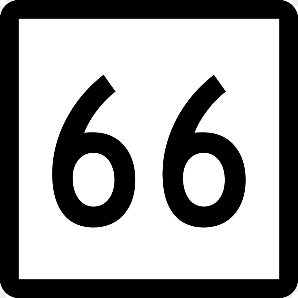 Connecticut Highway Route 66 Sign Clipart, Number, Symbol, Text, Smoke Pipe Free Png