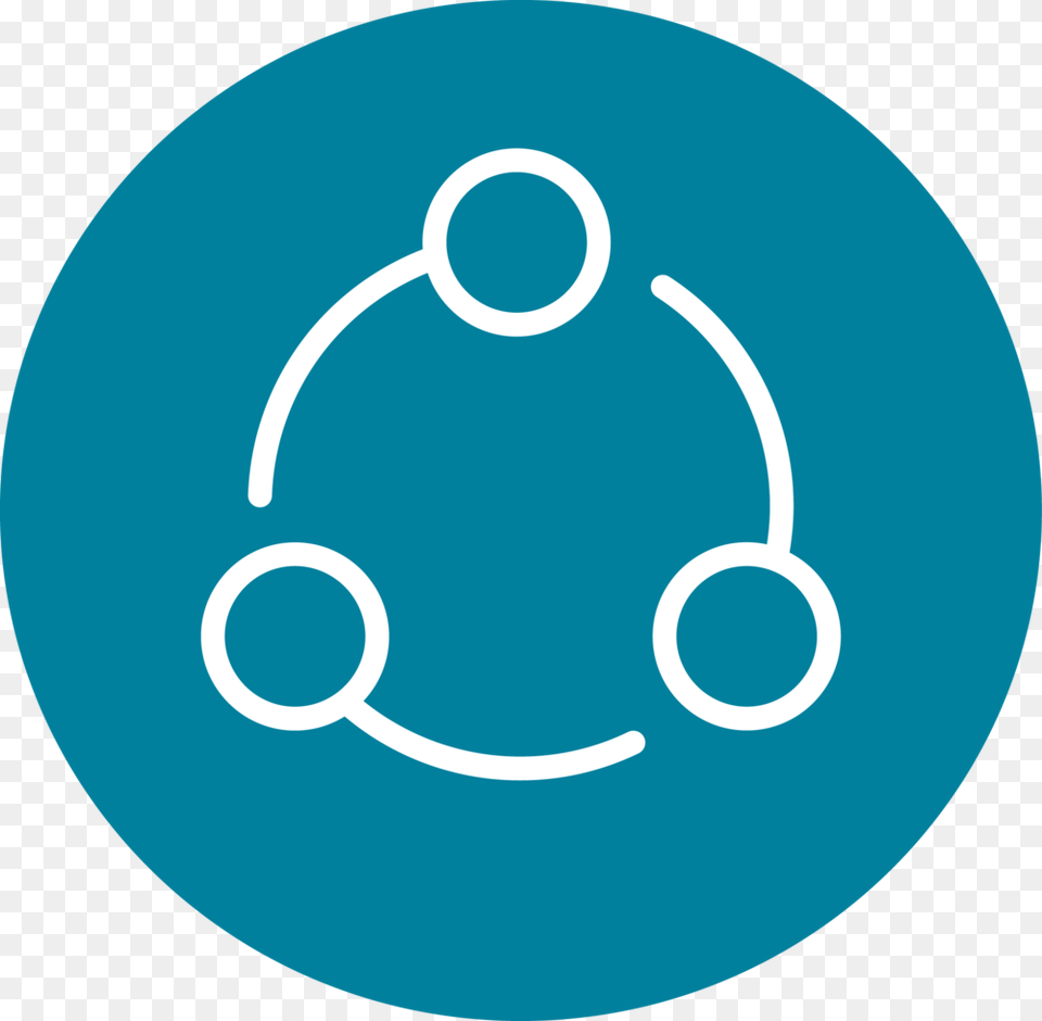 Connection Teal Circle Copy Portable Network Graphics Free Png Download