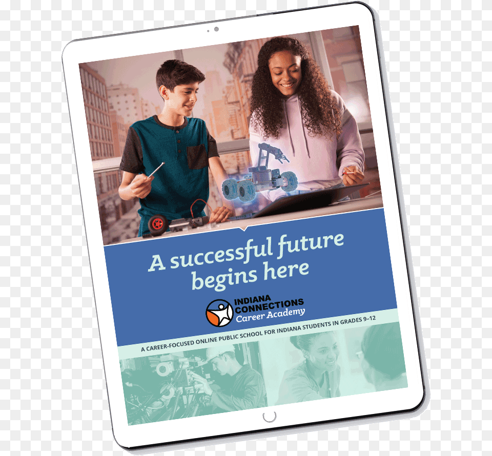 Connections Academy Programguide Cover Display Advertising, Advertisement, Poster, Boy, Computer Free Png