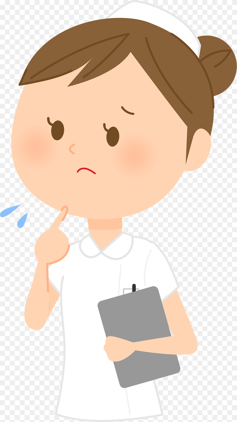 Connie Nurse Woman Is Troubled Clipart, Baby, Person, Face, Head Free Png Download