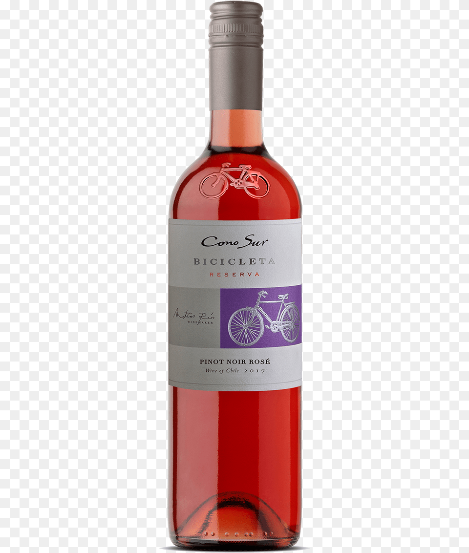 Cono Sur Bicicleta Pinot Noir Rose, Alcohol, Wine, Wine Bottle, Liquor Png Image