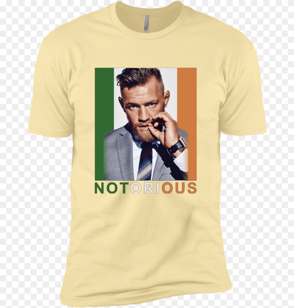 Conor Mcgregor Notorious Nl3600 Next Level Premium T Shirt, T-shirt, Clothing, Person, Man Free Transparent Png