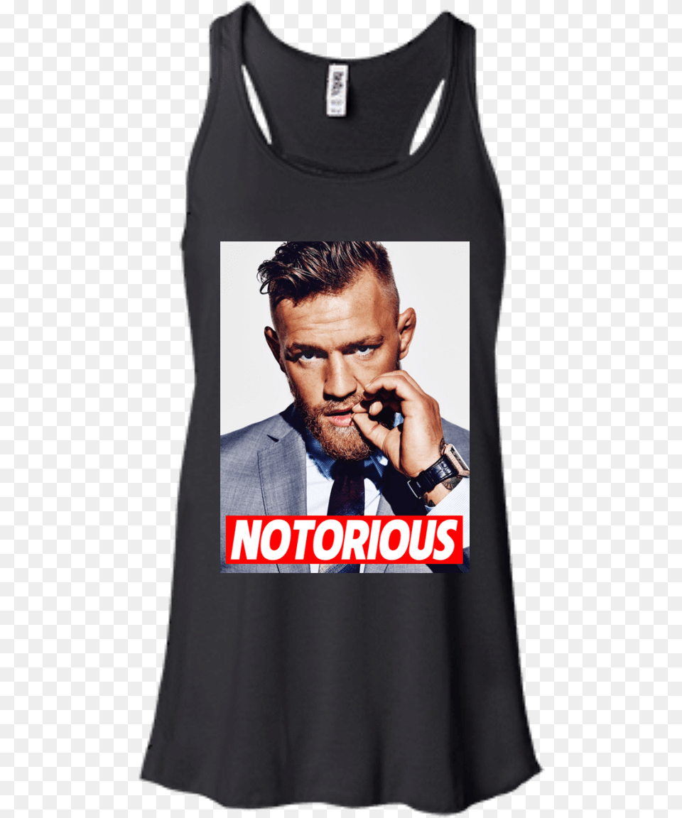 Conor Mcgregor Shirt Tank Racerback Notorious Tee Conor Mcgregor, Adult, Person, Man, Male Free Transparent Png