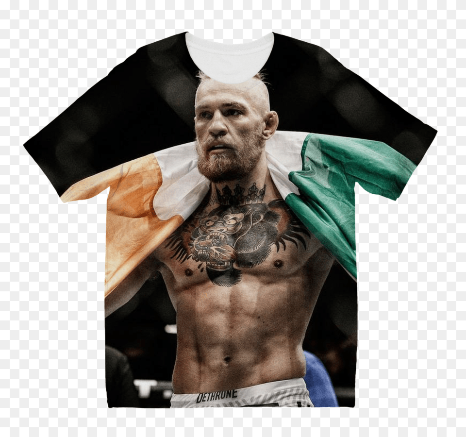 Conor Mcgregor Ufeffsequin Cushion Cover, Tattoo, Skin, Person, Adult Free Png