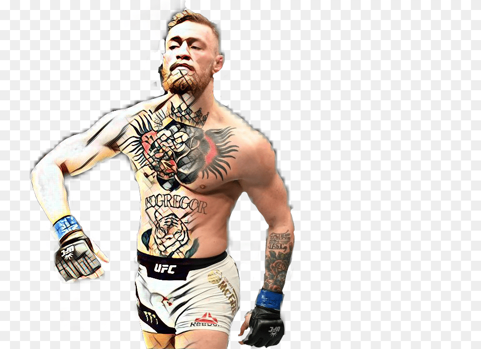 Conormcgregor Ufc Fight Men Stickers, Tattoo, Skin, Person, Man Free Png Download