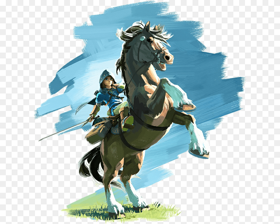 Conquistador Breath Of The Wild Link On Horse, Animal, Equestrian, Mammal, Person Free Transparent Png