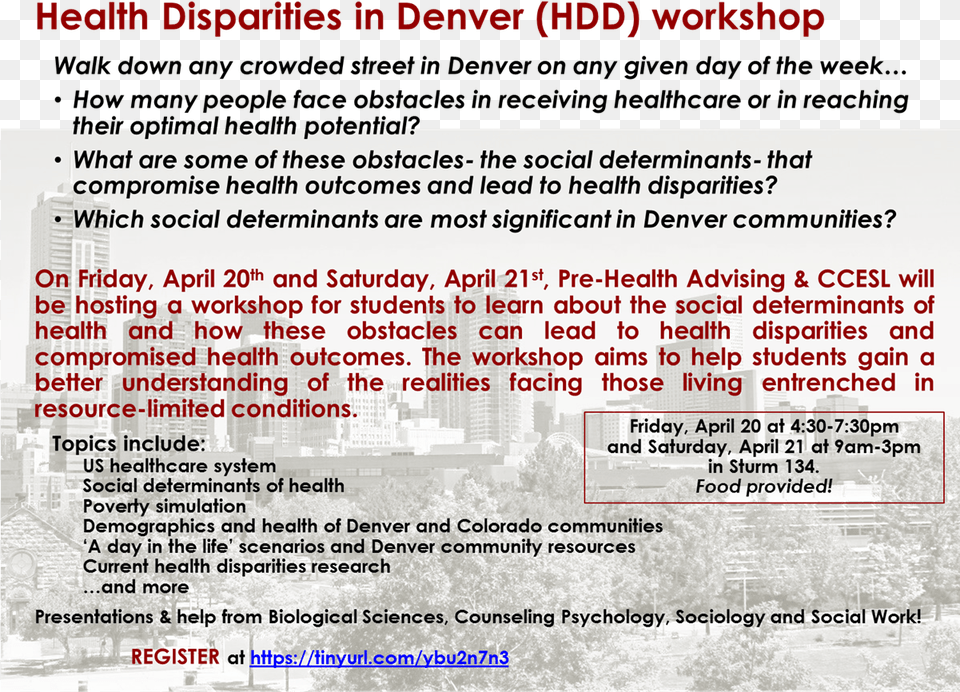 Consider Attending The Health Disparities In Denver Document, Advertisement, Poster, Text, Page Free Png Download