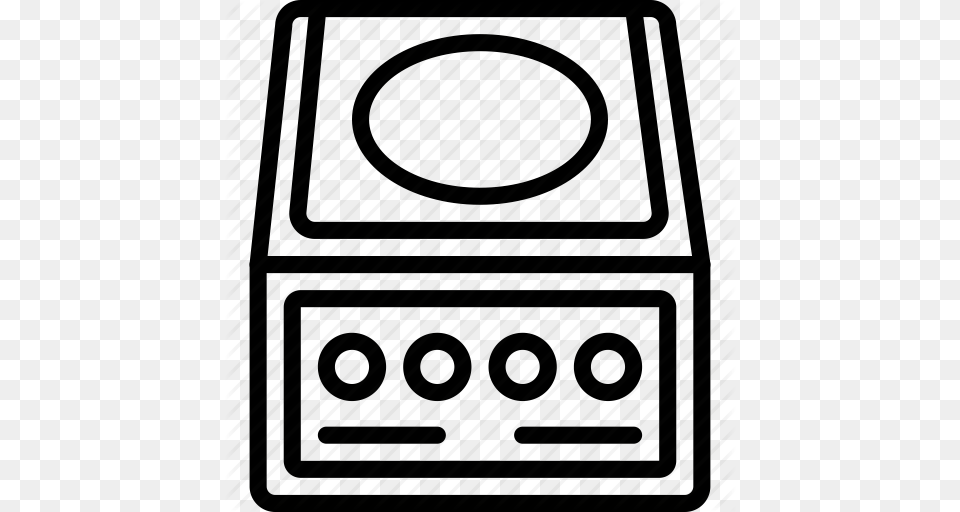Console Gamecube Nintendo Outline Retro Tech Icon, Architecture, Building, Cooktop, Indoors Free Png Download