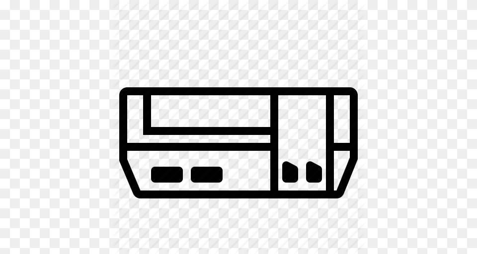 Console Line Nes Nintendo Video Games Icon, Bus, Transportation, Vehicle, Tour Bus Png Image
