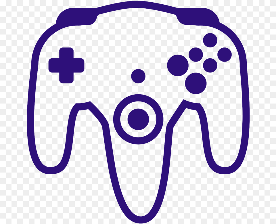 Console Purple Game Accessory Controllers Controller N64 Controller Clipart, Electronics, Appliance, Blow Dryer, Device Png