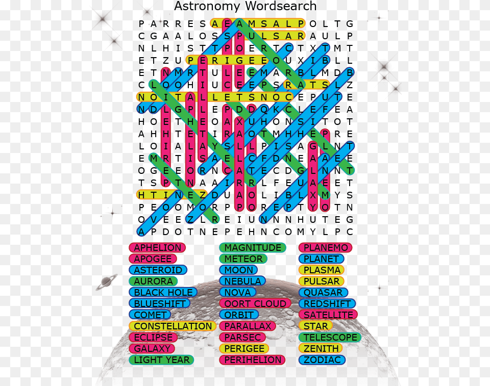 Constellation Word Search Answers Free Transparent Png