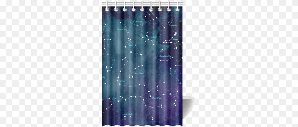 Constellations Shower Curtain 48quotx72quot Funny Skull Art Shower Curtain Pretty Clean Look, Shower Curtain Png