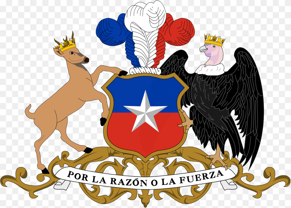 Constitution Of Chile Chile Coat Of Arms, Logo, Emblem, Person, Symbol Free Png