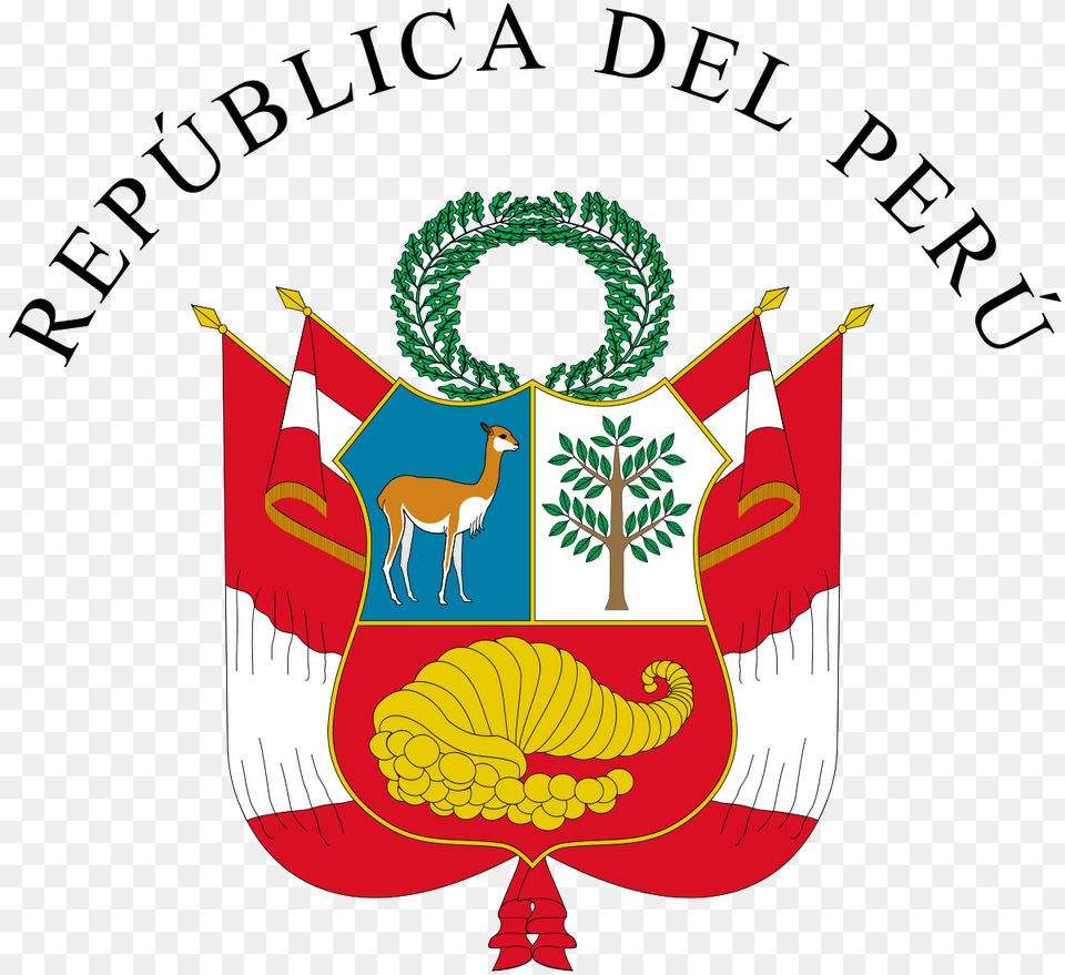 Constitution Of Peru, Emblem, Symbol, Animal, Antelope Free Transparent Png