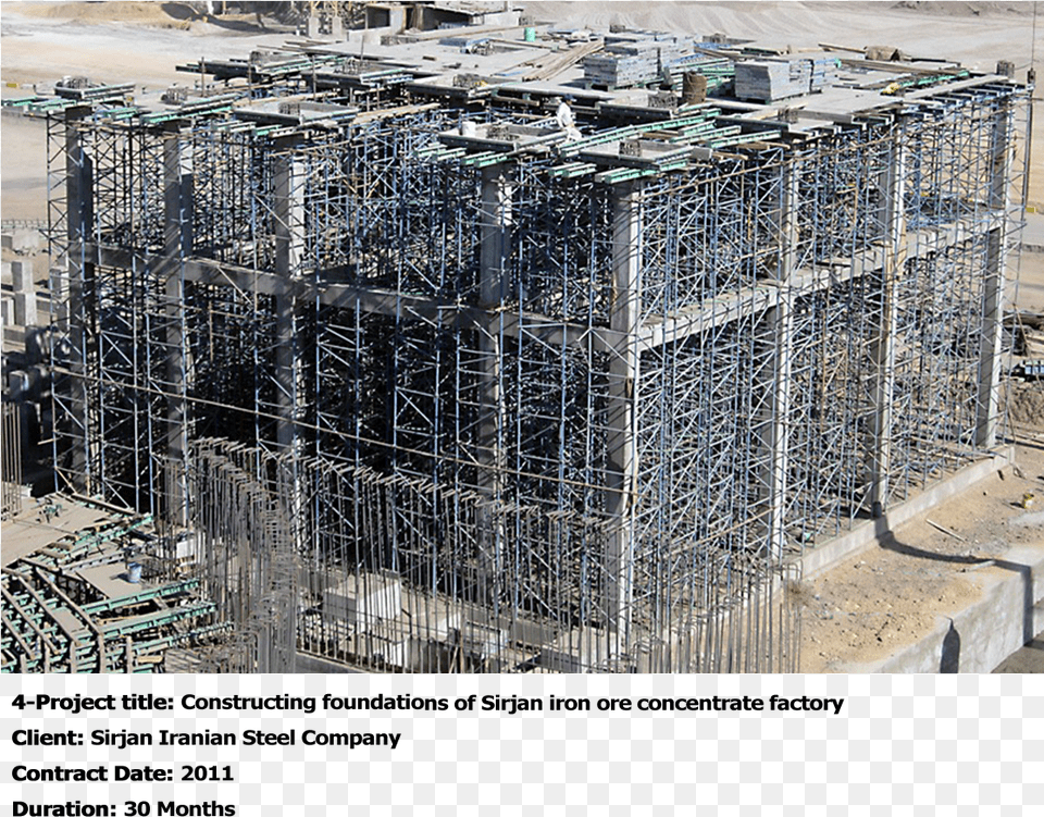 Constructing Foundations Of Sirjan Iron Ore Concentrate Construction, Architecture, Building Png Image