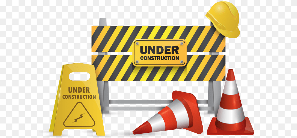 Construction Barricades Clipart Image Download Under Construction, Fence, Clothing, Hardhat, Helmet Free Png