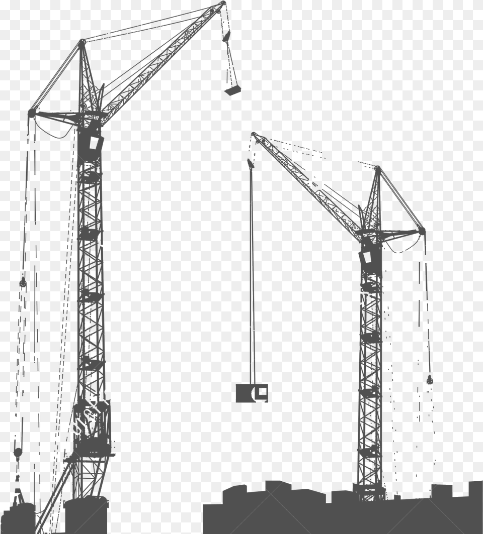Construction Building, Construction Crane, Cross, Symbol Free Png Download