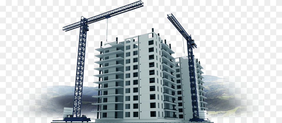 Construction Building, Architecture, City, Condo, Construction Crane Free Png Download