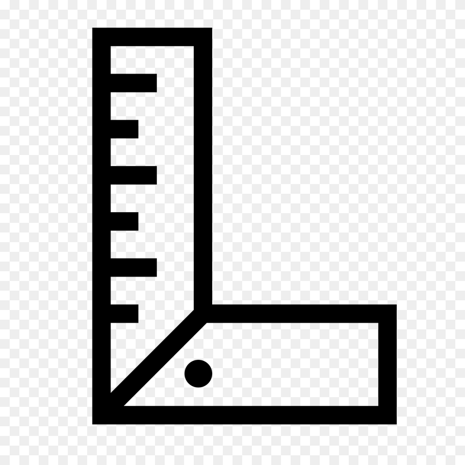 Construction Carpenter Ruler Icon, Gray Free Png