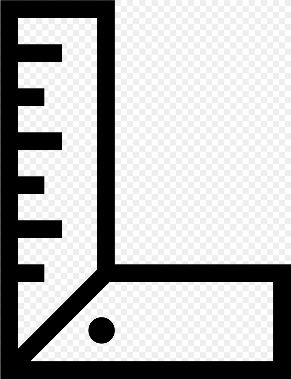 Construction Carpenter Ruler Icon Steel Side Tables, Gray Png Image