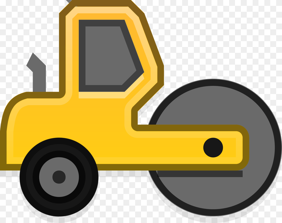 Construction Clip Art Image, Machine, Wheel, Bulldozer Free Png