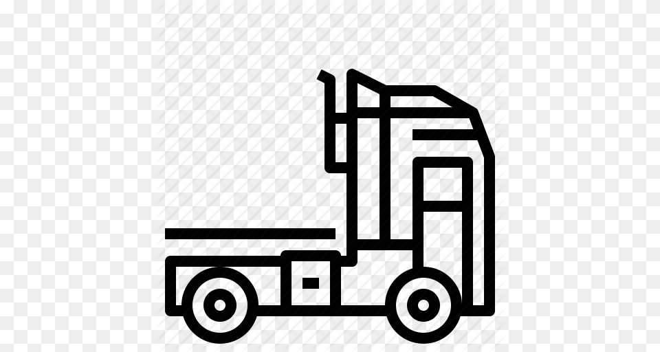 Construction Crane Lorry Tow Trailer Truck Icon, Transportation, Vehicle Png