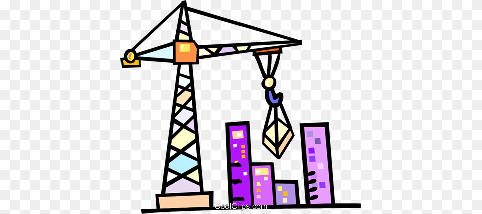 Construction Crane Royalty Vector Clip Art Illustration, Construction Crane Png