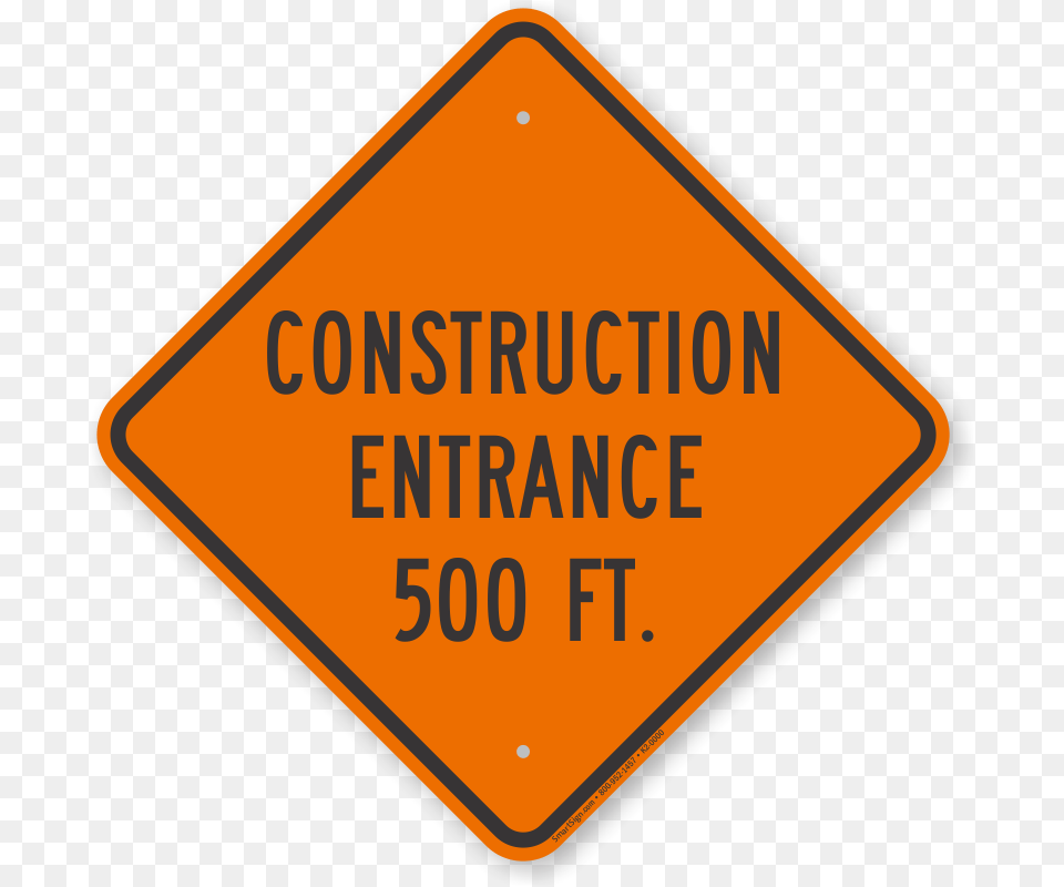 Construction Entrance Ft Sign Sku, Symbol, Road Sign Png Image