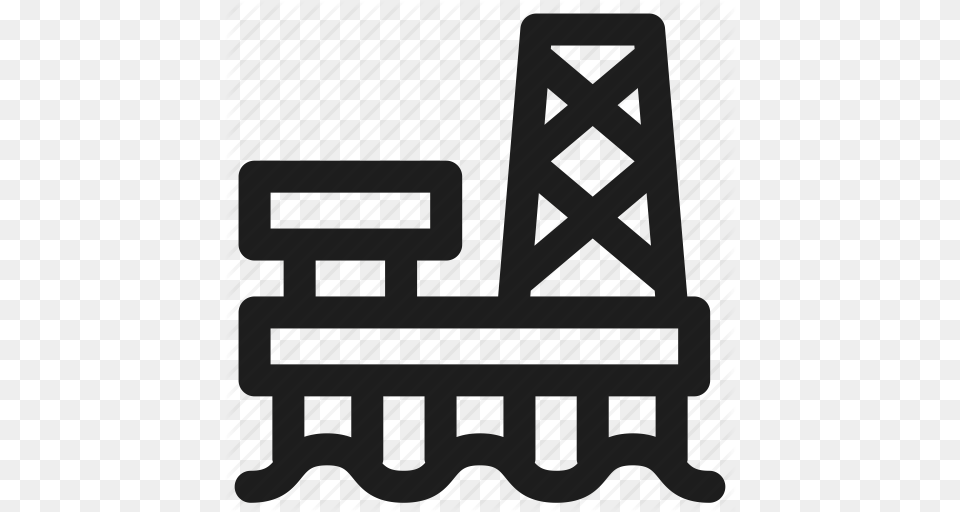 Construction Fuel Industry Offshore Oil Oil Refinery Icon, Fence, Furniture, Gate Png