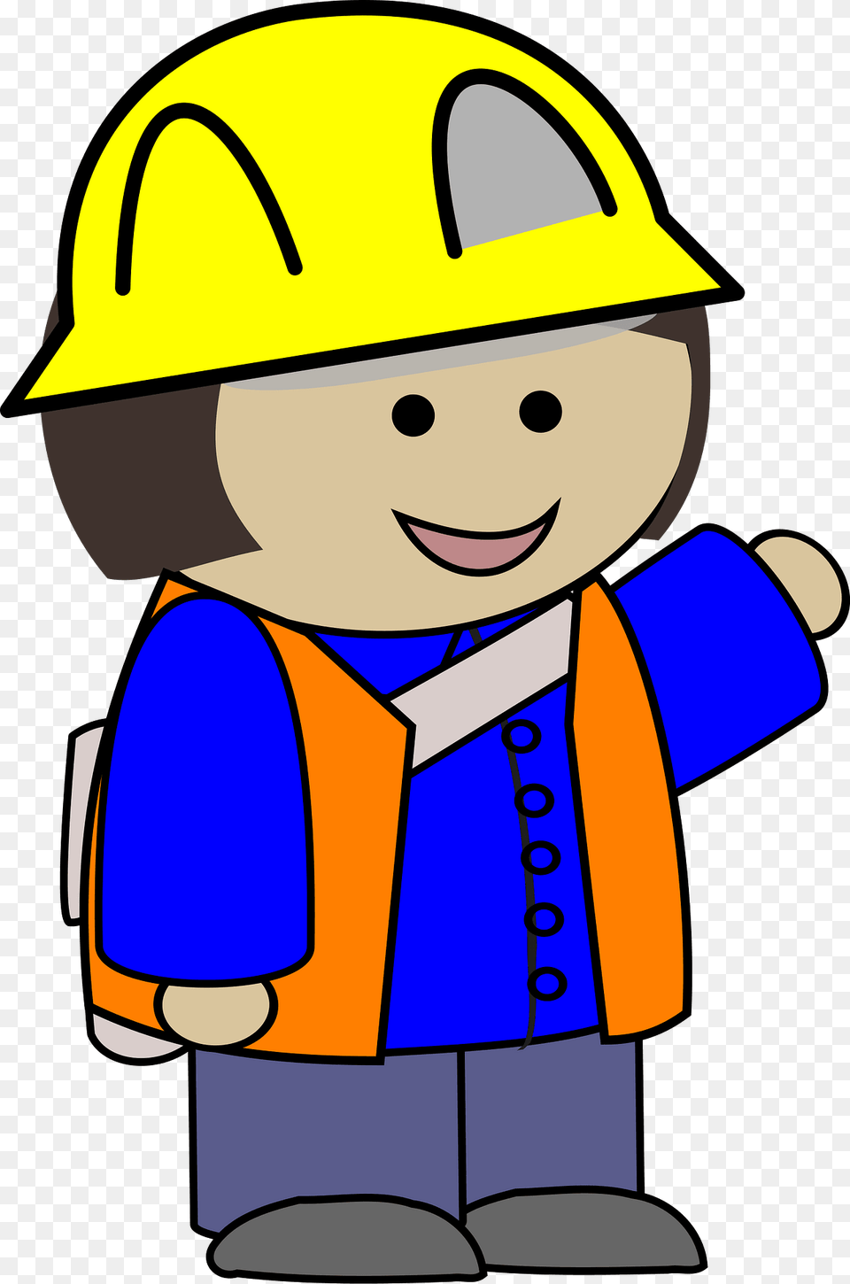 Construction Girl Pointing Clipart, Clothing, Hardhat, Helmet, Baby Free Png Download