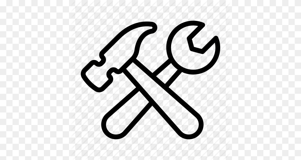 Construction Hammer Nut Repair Tool Tools Wrench Icon, Device Free Png Download