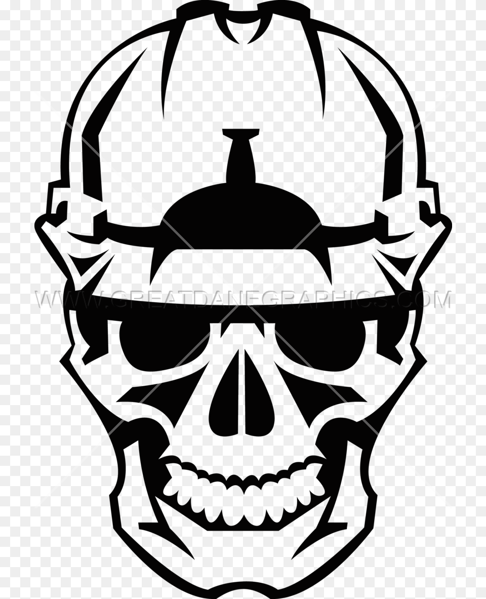 Construction Hat Amp Skull Vinyl Cutter, Stencil, Bow, Weapon, Emblem Free Png