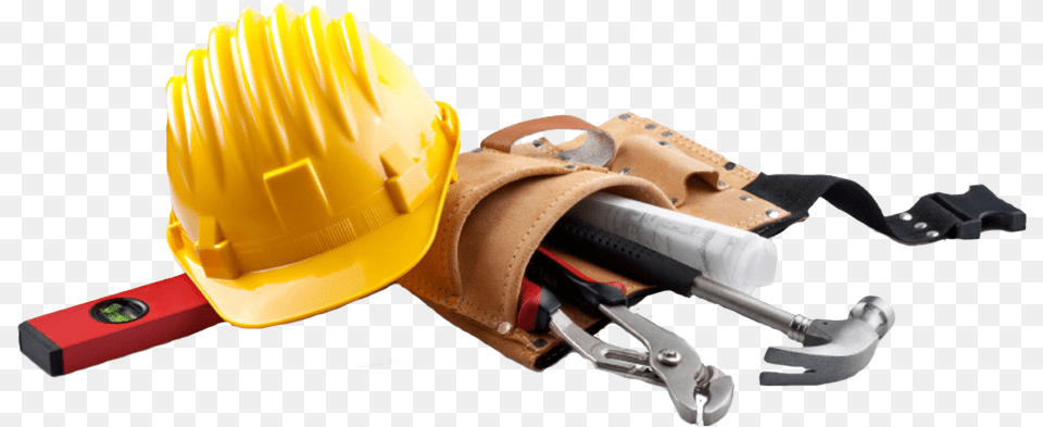 Construction Hat And Tools, Clothing, Hardhat, Helmet Free Png Download