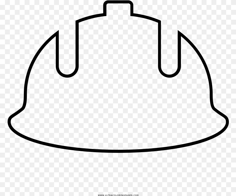 Construction Helmet Coloring, Gray Png