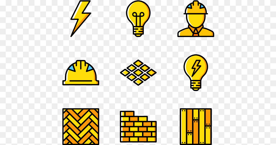 Construction Icons Yellow, Light, Person Png