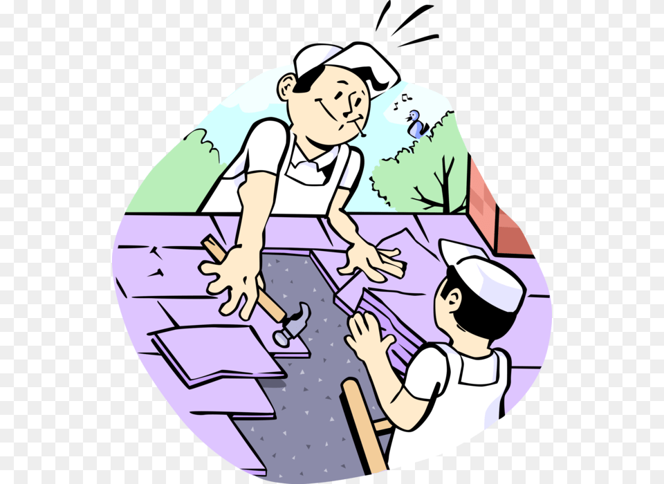 Construction Roofer Replaces Roof Shingles, Baby, Person, Art, Head Png