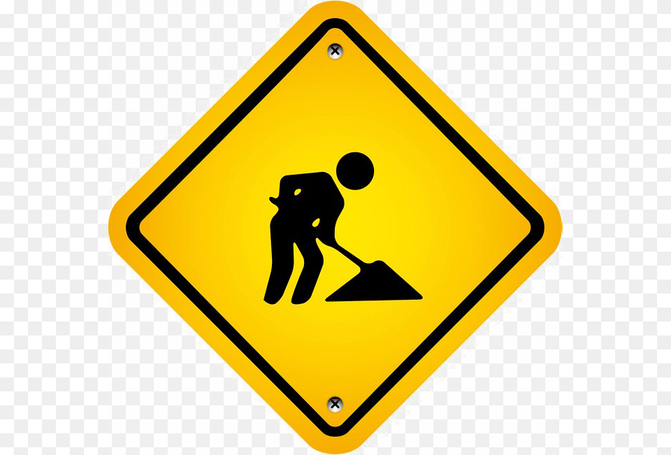 Construction Sign, Symbol, Road Sign, Animal, Canine Png Image