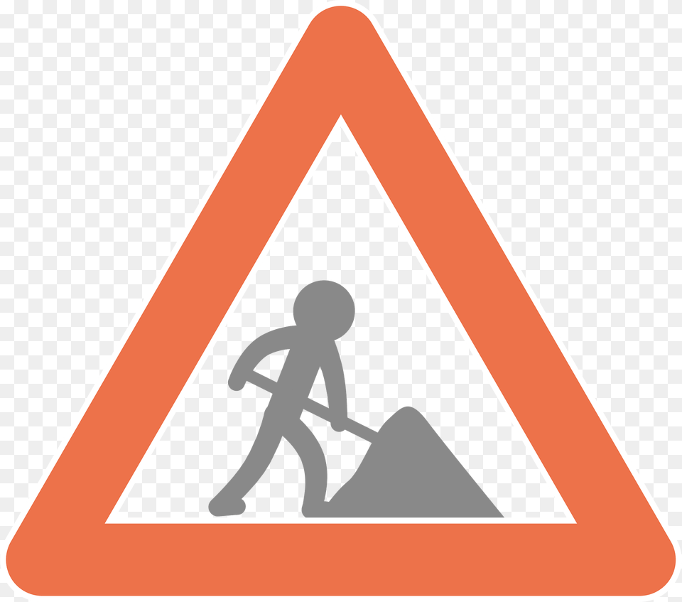 Construction Sign Clipart, Symbol, Triangle, Person, Road Sign Free Png Download