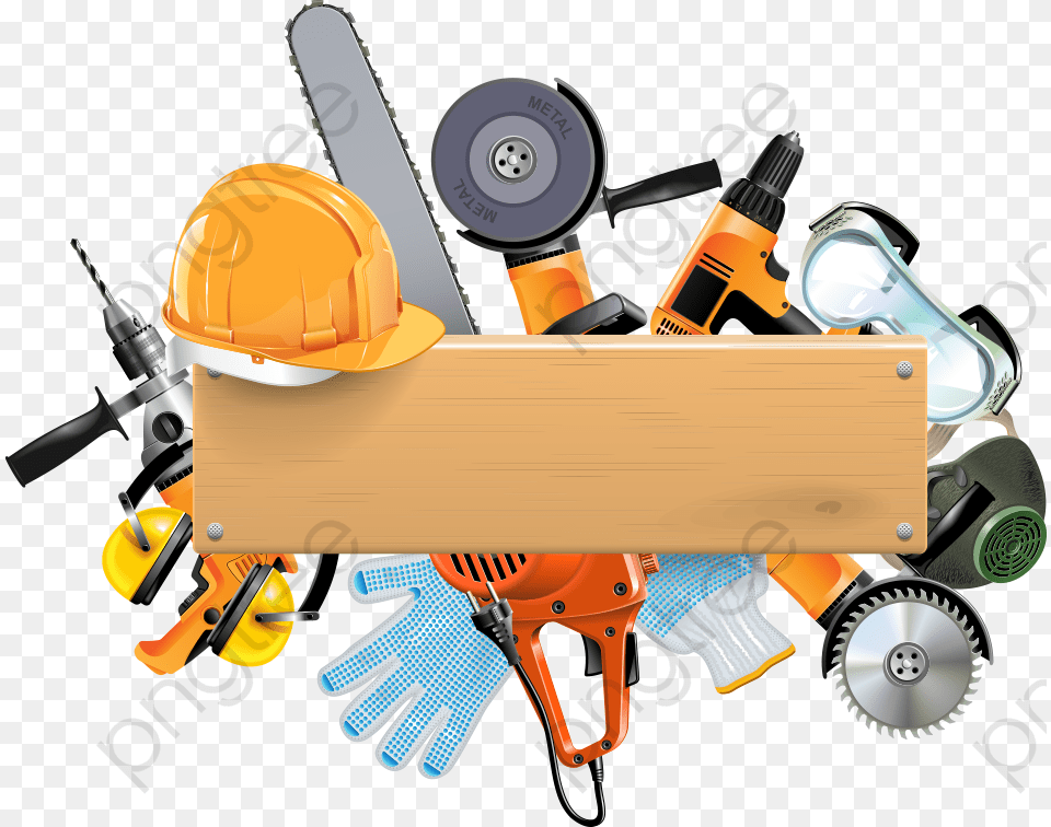 Construction Tools Images Construction Tools, Clothing, Helmet, Hardhat, Glove Png Image