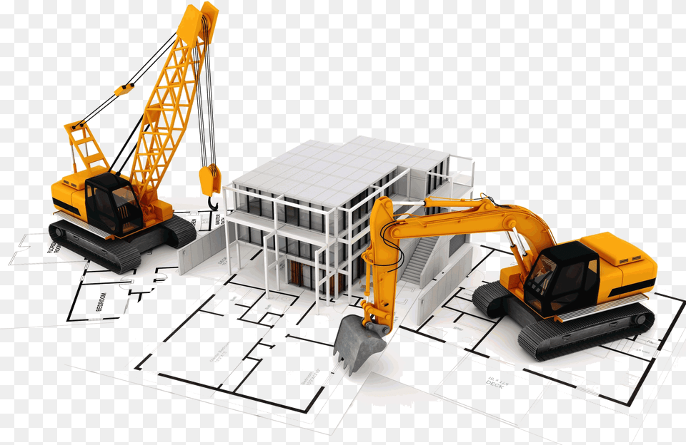 Construction Transparent Civil Construction, Construction Crane, Bulldozer, Machine, Cad Diagram Png Image