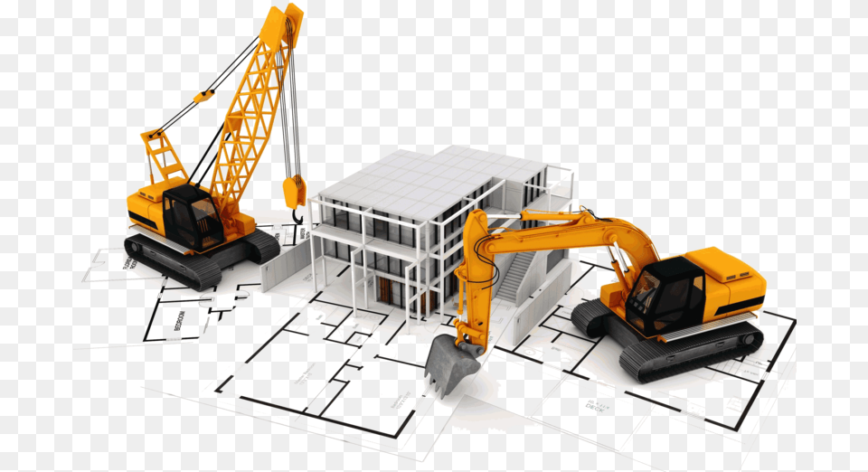 Construction Transparent Civil Construction, Construction Crane, Bulldozer, Machine, Cad Diagram Png Image