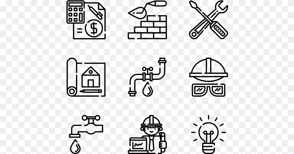 Construction Visualisation Icon, Gray Free Png