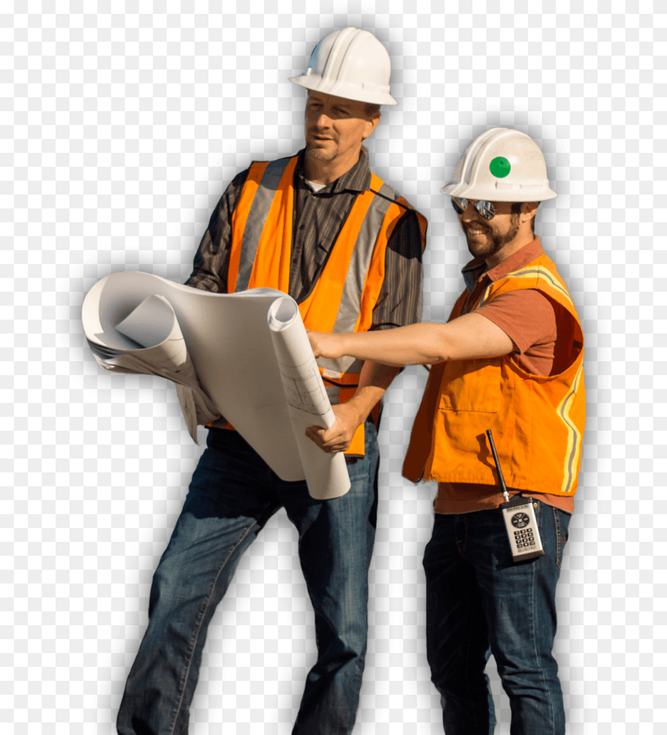 Construction Worker, Clothing, Vest, Hardhat, Person Free Png Download