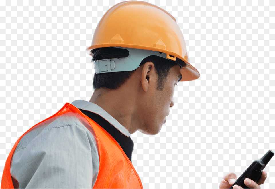 Construction Worker Back, Person, Helmet, Hardhat, Clothing Free Png Download